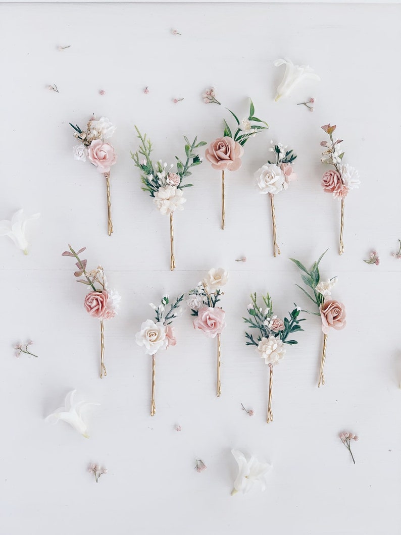 Flower Hair Pins Bridal Hair Pins WEDDING Flower Hair Clip Etsy