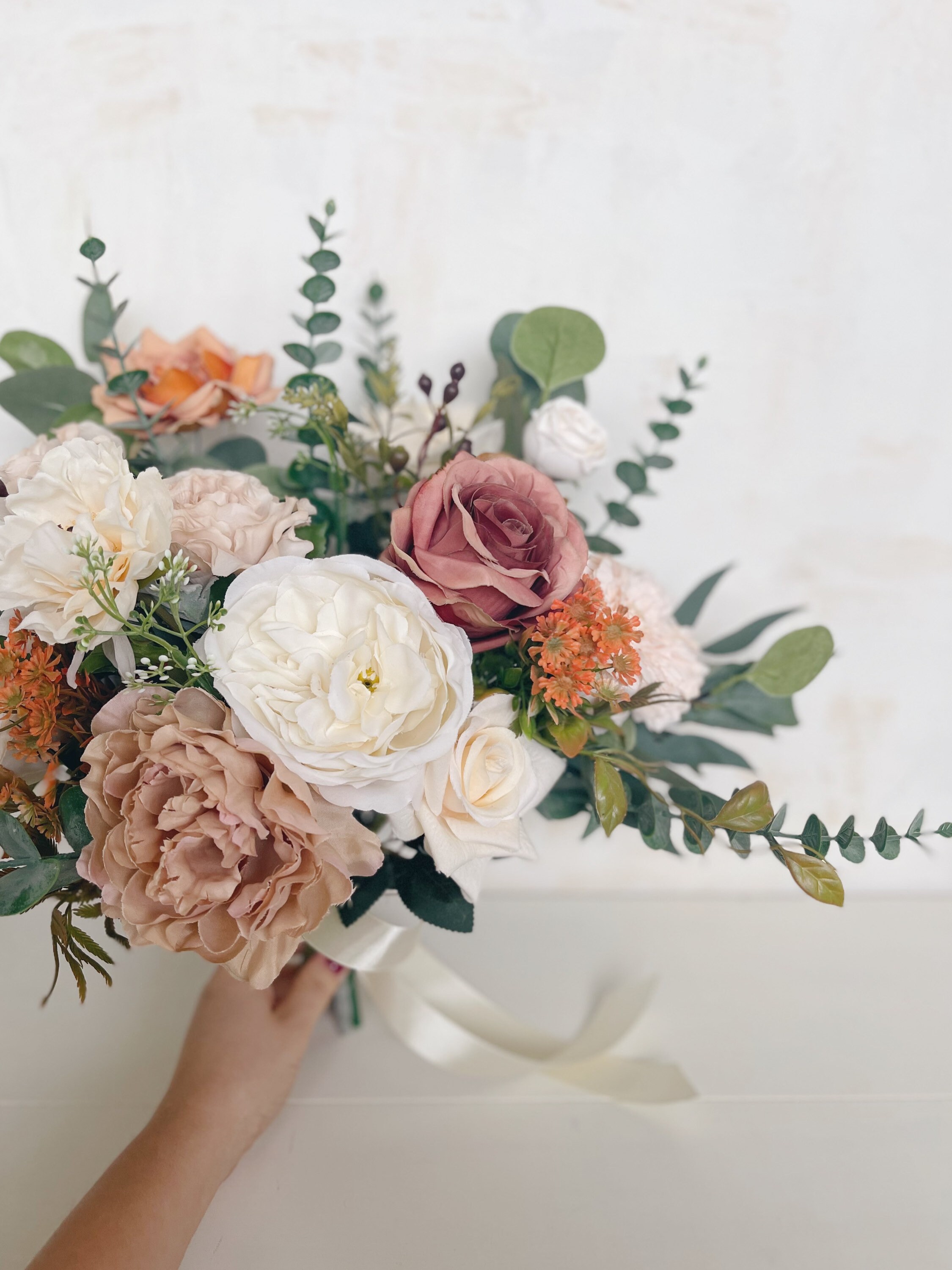 Wedding bouquet Bridal bouquet Terracotta Bridesmaids Etsy