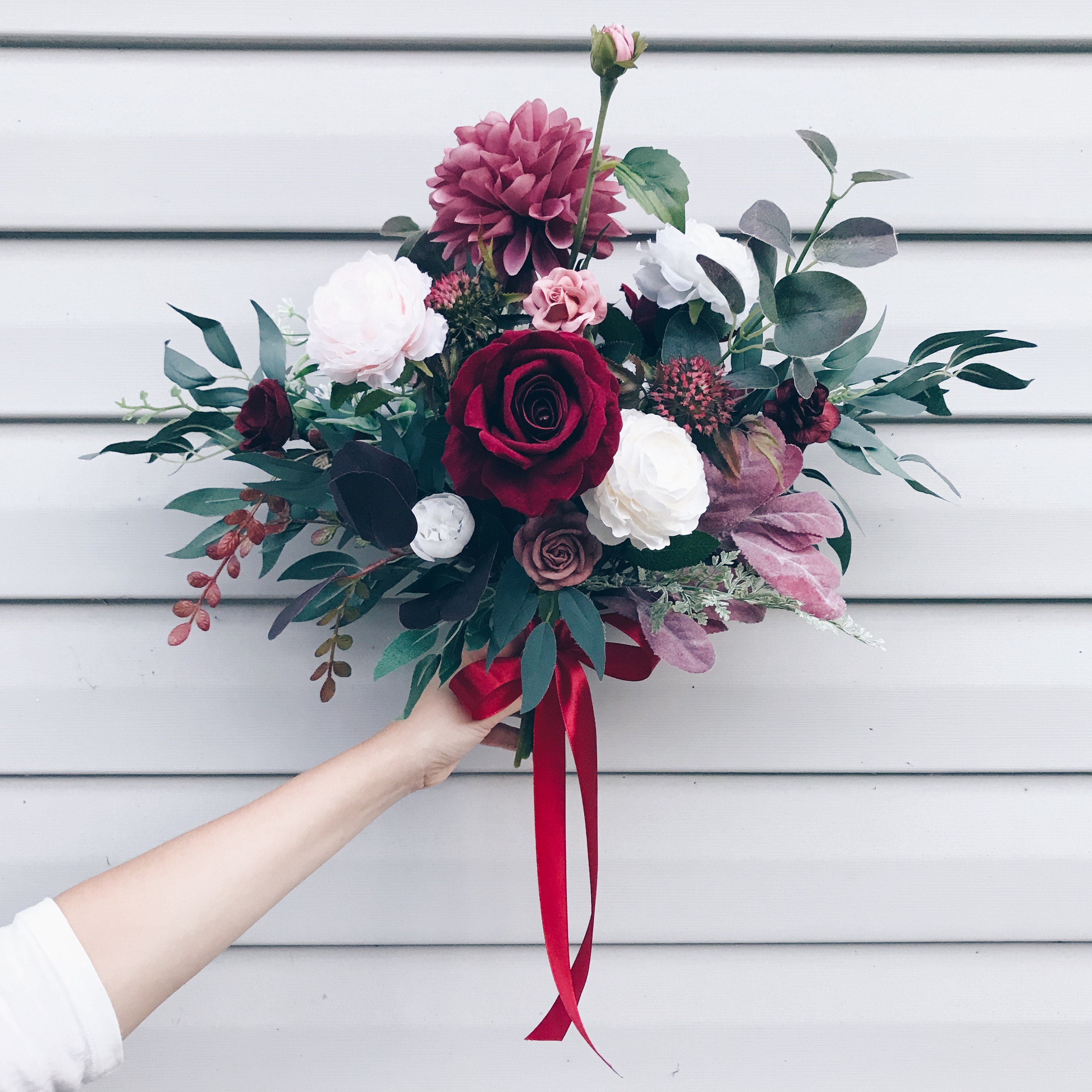 Wedding bouquet Burgundy Bridal Bouquet bouquet wedding Etsy