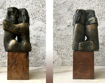 ARTISTA E MUSA scultore Stoycho Nikiforov - scultura in bronzo certificata in edizione limitata