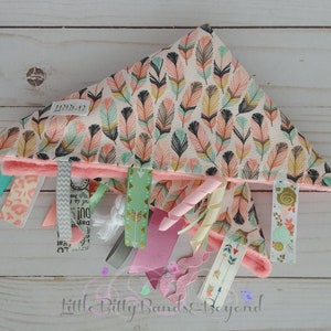 Taggie | Tag rag | Sensory blanket | Feathers in Tulip | Lovely | Baby toy | Security blanket