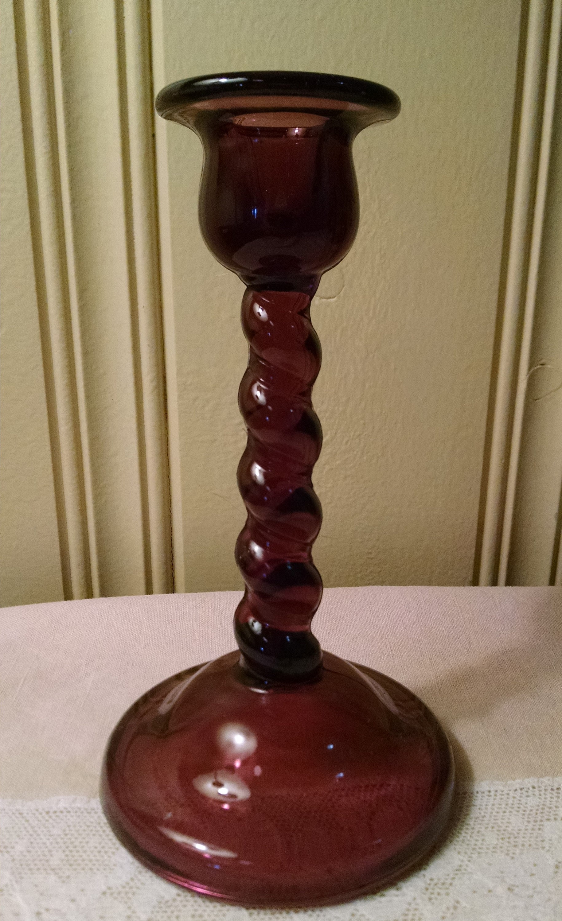 amethyst spiral candlestick