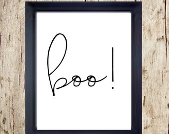 Halloween Art Printable, Halloween Printable, Halloween Decor, Fall Signs, Halloween Print, Boo, Farmhouse print