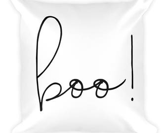 Almohada Halloween Boo, blanco y negro con inserto