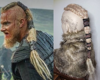 BJORN IRONSIDE Viking wig Warrior costume  hairpiece