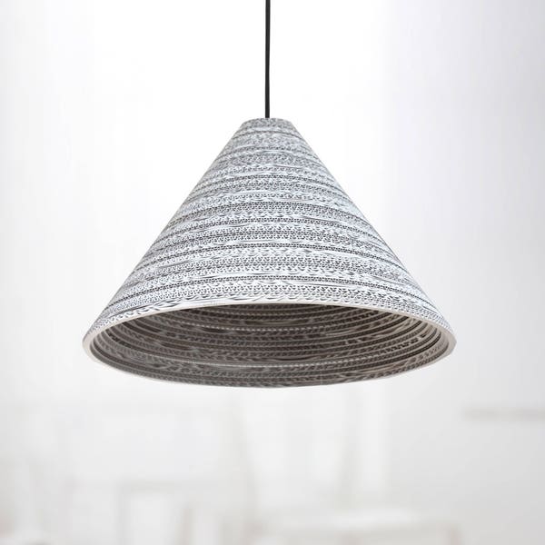 Lampe | abat|plomb|éclairage ||cardboard|white|chandelier