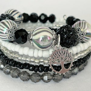Memory Wire Bracelet, Wrap Bracelet, Stack Bracelet, Tree of Life Bracelet, Womens Gift Ideas