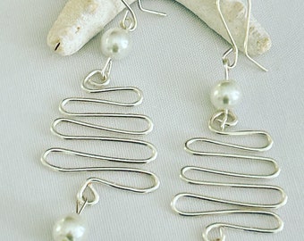 Christmas Tree Earrings, Wire Tree Earrings, Holiday Earrings, Christmas Earrings, Holiday Jewelry, Womens Gift Ideas, Christmas Gift