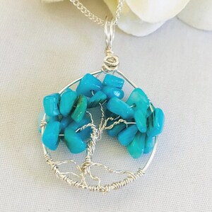 Tree of Life Necklace, Wire Tree of Life, Tree of Life Jewelry, Boho Necklace, Family Necklace, Birthstone Necklace, Womens Gift Ideas