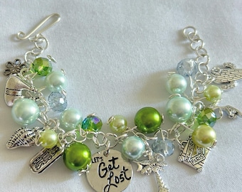 Loaded Travel Bracelet, Charm Bracelet, Chunky Bracelet, Beach Bracelet