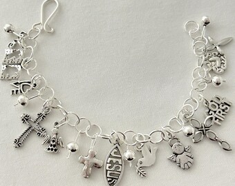 Faith Bracelet, Spiritual Bracelet, Christian Bracelet, Angel Bracelet, Cross Bracelet