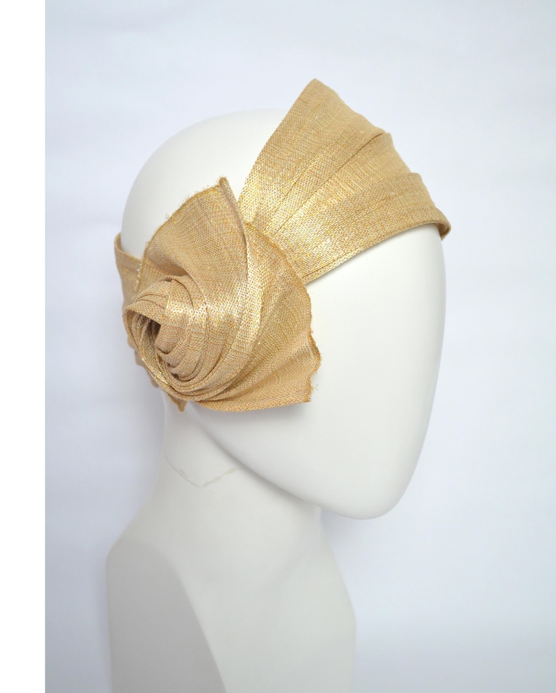 Gold charleston Headband 20ies style hippie style Turban