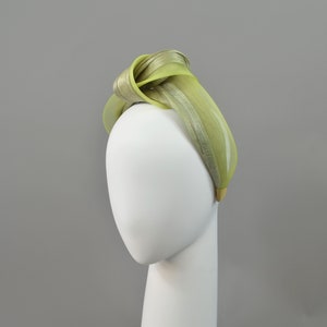 Knot turban headband pistachio green, one size image 6