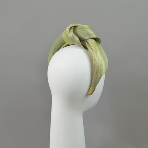 Knot turban headband pistachio green, one size image 5