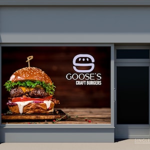 Custom Storefront Window Decals - Business Logos, Store Hours, Photos, Etc. goose