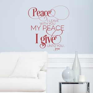 Peace I Leave With You Bible Quote Wall Decal - Vinyl Art Home Decor