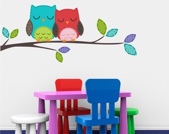 Nursery Love Owls Nursery Vinyl Wall Decals - Sticker Art Custom Home Decor