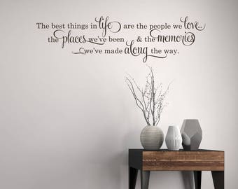 Best Things In Life Wall Decal - Vinyl Wall Words on Etsy Custom Home Decor