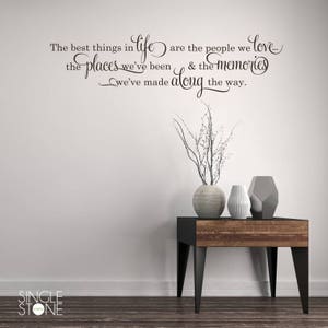 Best Things In Life Wall Decal - Vinyl Wall Words on Etsy Custom Home Decor