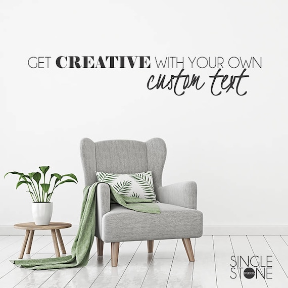 custom wall decal quote create your own wall words custom | etsy
