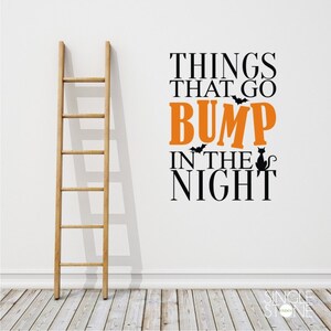 Kindergarten Dinge, die gehen Bump In der Nacht Wandtattoo Halloween - Vinyl Aufkleber Custom Home Decor