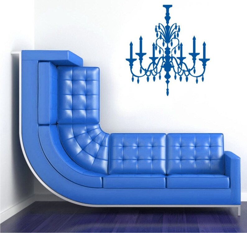 Chandelier Wall Decal Crystal Vinyl Wall Stickers Art Custom Etsy