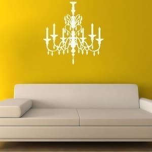Chandelier Wall Decal Crystal - Vinyl Wall Stickers Art Custom Home Decor