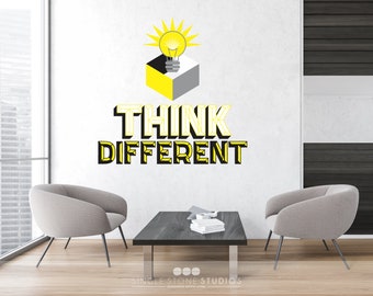 Success Series - THINK DIFFERENT, Decals - Signage, Photos, Tag Line, Business, Corporate Design, Motivational, Teamwork, Ideas