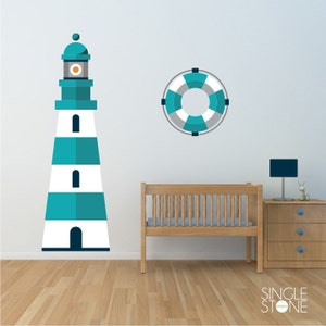 Nautical Lighthouse Vinyl Wall Decal: Custom Nursery Decor