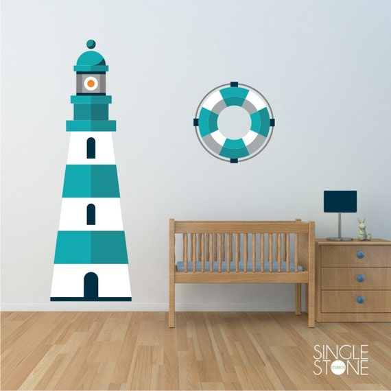 Nursery Lighthouse Wall Decal Nautical Decor Vinyl - Lighthouse Wall Sticker Art Nursery Lighthouse Wall Decal Nautical Decor Vinyl - Lighthouse Wall Sticker Art