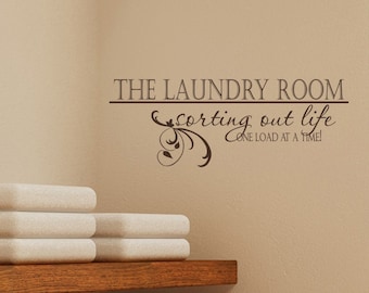 Laundry Room Wall Decal Sorting Out Life - Vinyl Wall Words Stickers Art Custom Home Decor