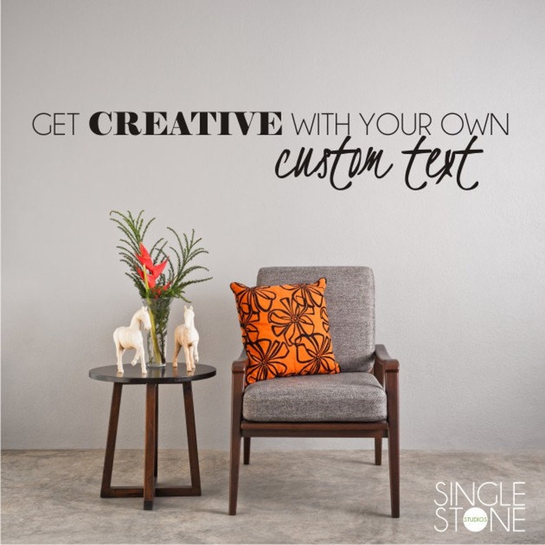 Custom Wall Decal Quote Create Your Own Wall Words Home Etsy