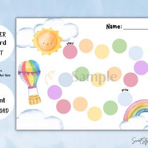 Rainbow Sticker Reward Chart