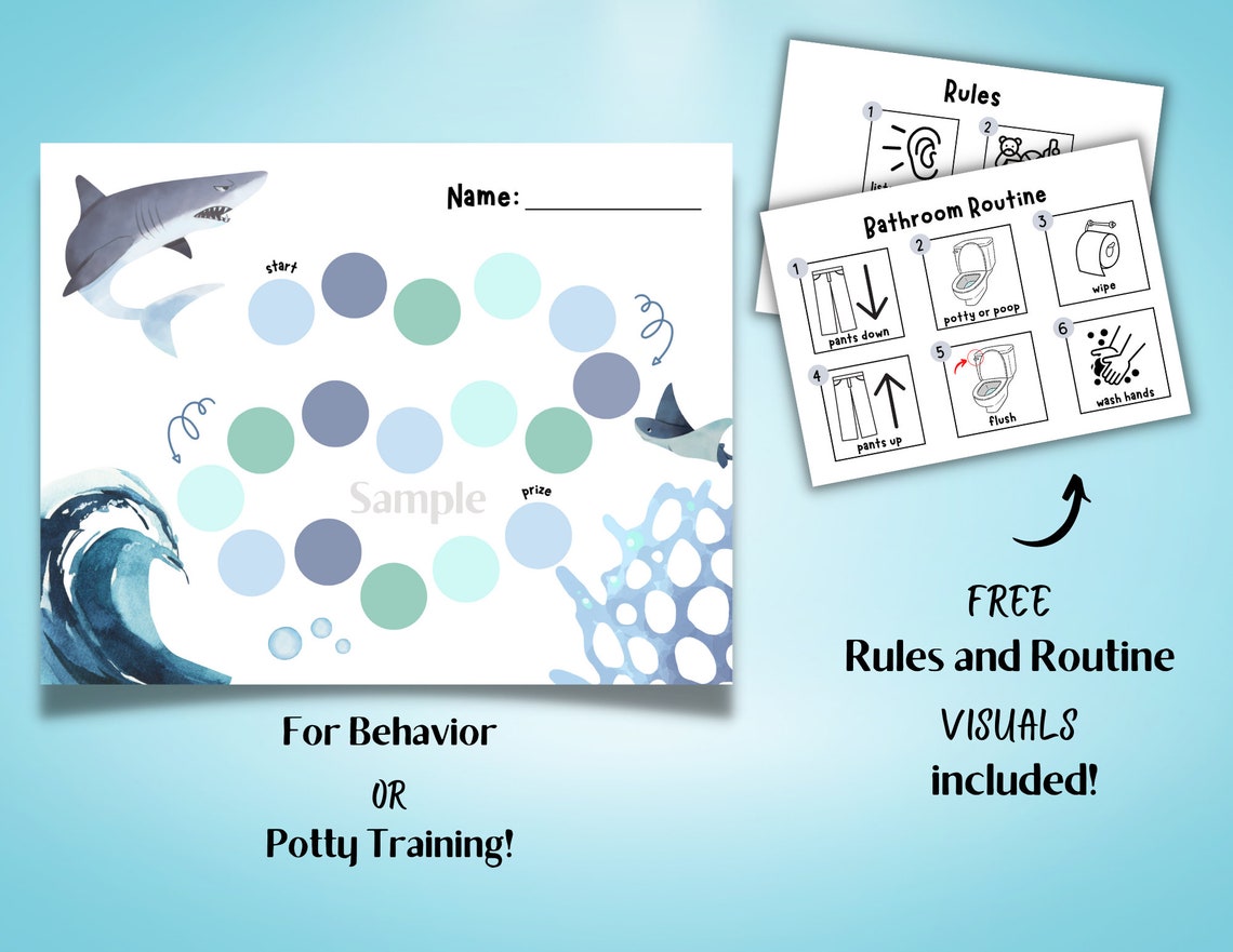 Shark Sticker Reward Chart - Etsy