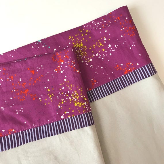 Purple Pillowcase Soft Designer Pillow Case Plum Paint Etsy