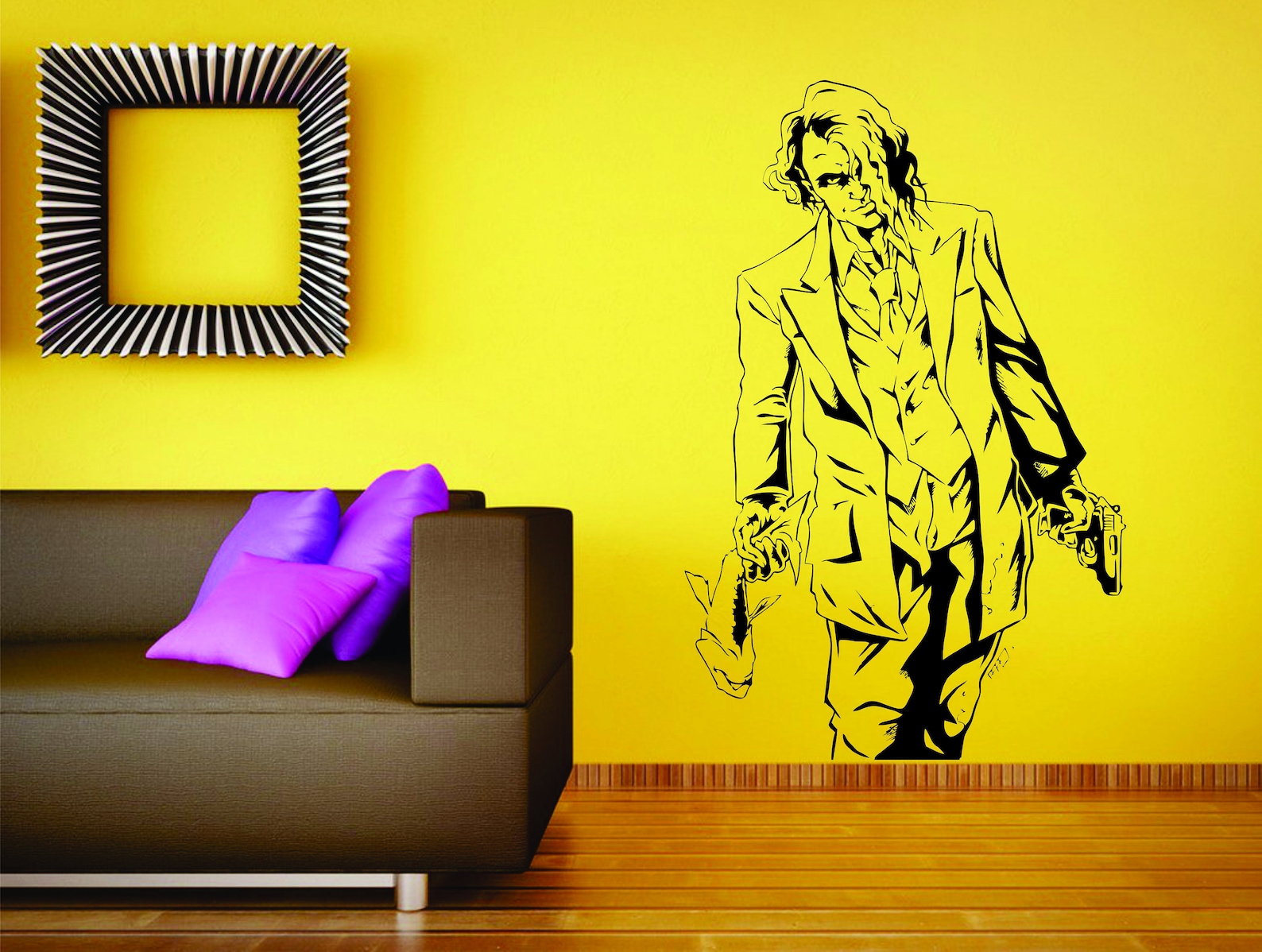 Joker Heath Ledger Wall Mural Vinyl Decal Sticker Decor Etsy UK