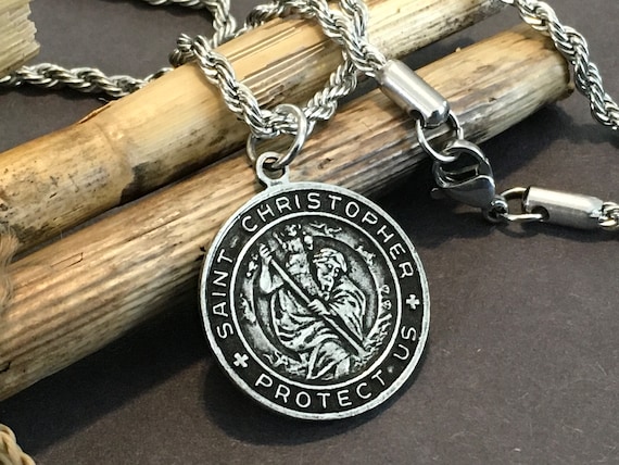 Antique st christopher pendant outlet