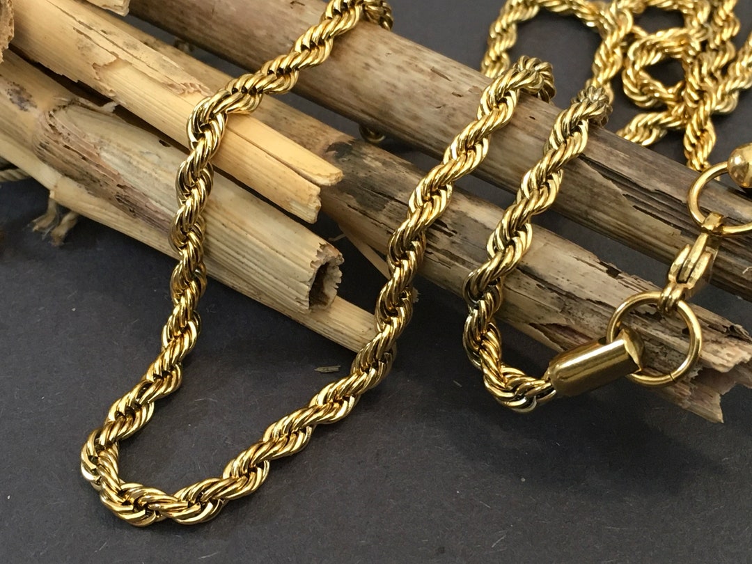 Tarnished Rope 20 or 24 Tarnish Free Rope Chain French Twist Rope Waterproof Sweat ...
