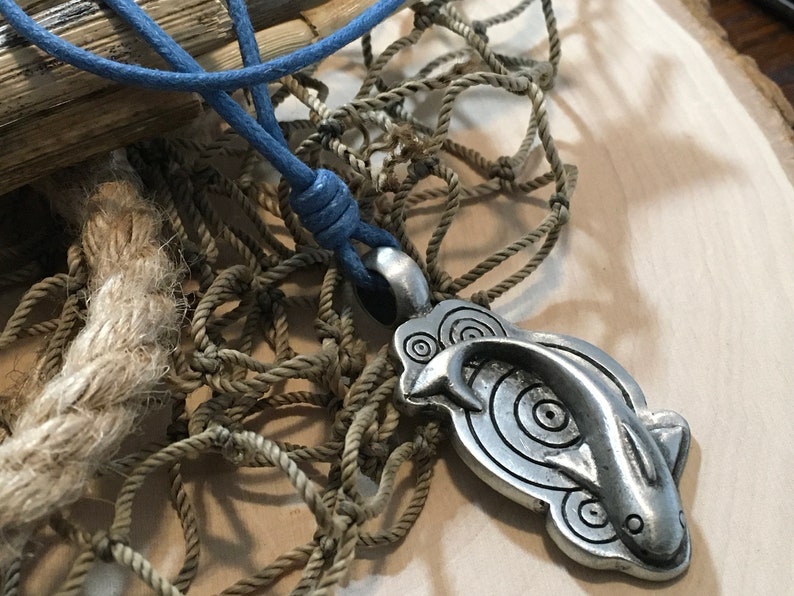 Koi Iconic Fish Necklace Large Pewter Asian Fish Pendant Vegan Waterproof Cord Large Pewter Pendant Koi Pendant Symbolizes Luck and Fortune