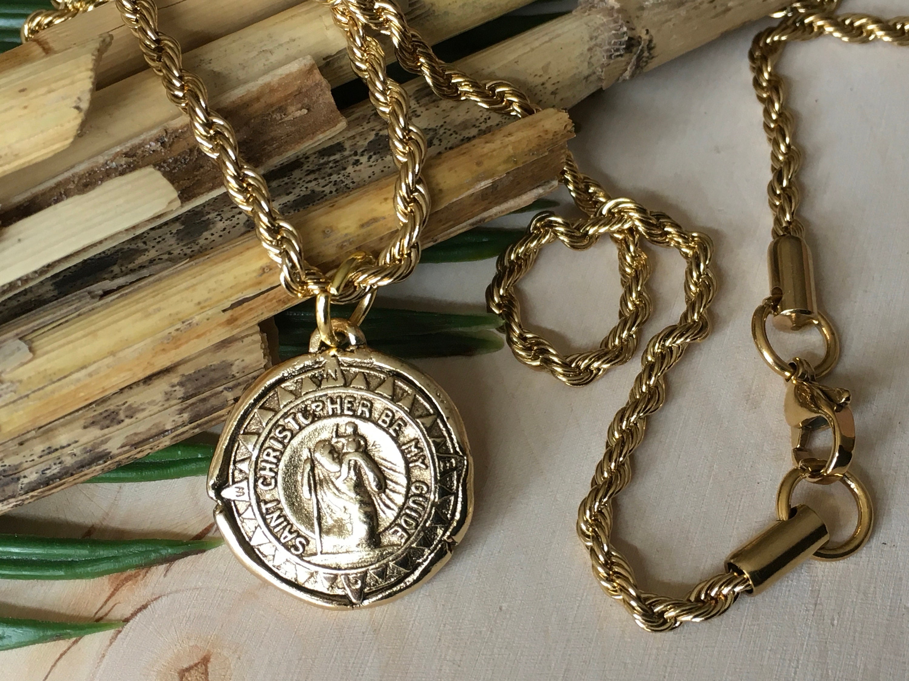 St. Christopher Medal 18k Gold Plated 