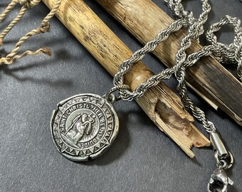 Saint Christopher Double Sided Pendant Tarnish Free Pendant