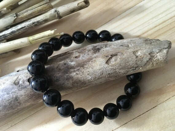 Release Stress Black Onyx Bracelet Bead Meaning To Etsy