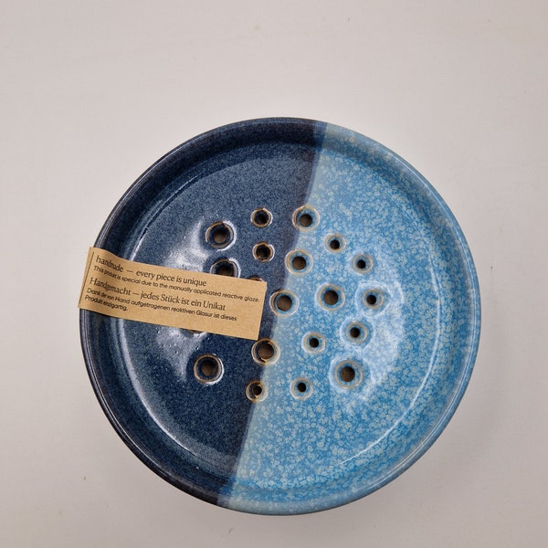 Soap dish "Industrial" blue novelty from Tranquillo, with drain