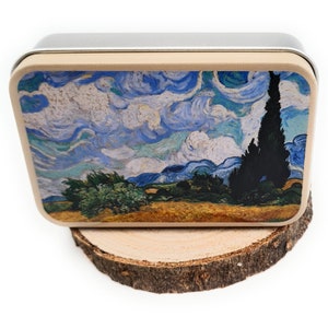 Soap tin, van Gogh "Wheat Field", sustainable, plastic-free, ideal for travel