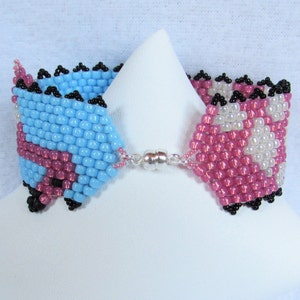 Pink Flamingo Peyote Stitch Cuff Bracelet Pattern with Size 8 Beads image 5