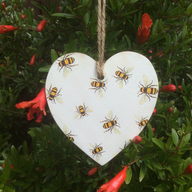 Bees Hanging Heart /Bee gift ideas /Save the Bees/ Beekeeper Etsy