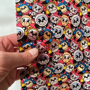 Funky Animal Waterproof Material - Play Mat Material - 100% PU - Waterproof Raincoat Fabric - Price per Metre