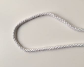 Passepoil 4 mm - Ruban macramé - Passepoil en coton blanc - Taille 2 - Prix par 5 mètres