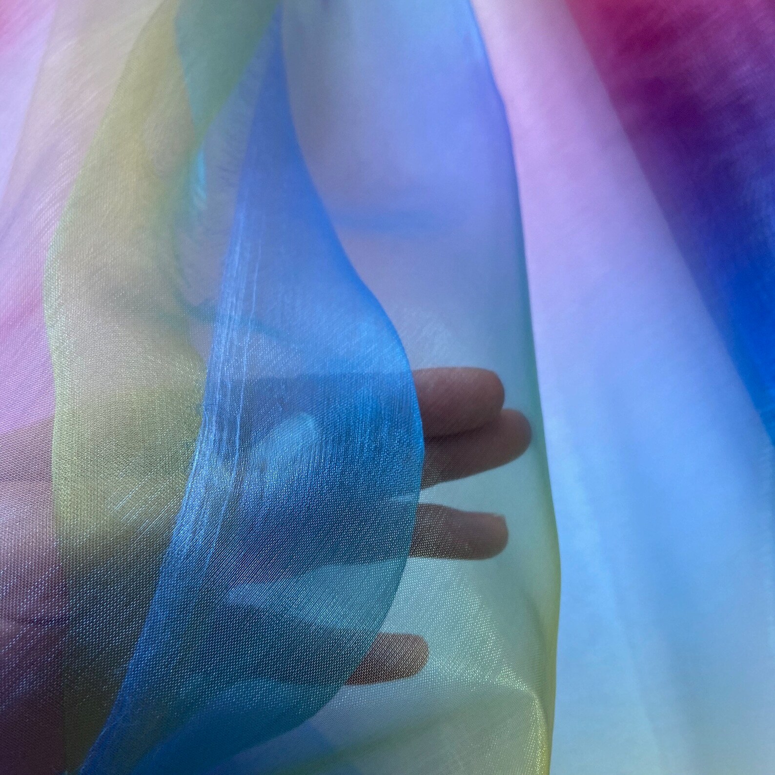 Rainbow Organza Fantasia Material Sheer Costume Fabric | Etsy