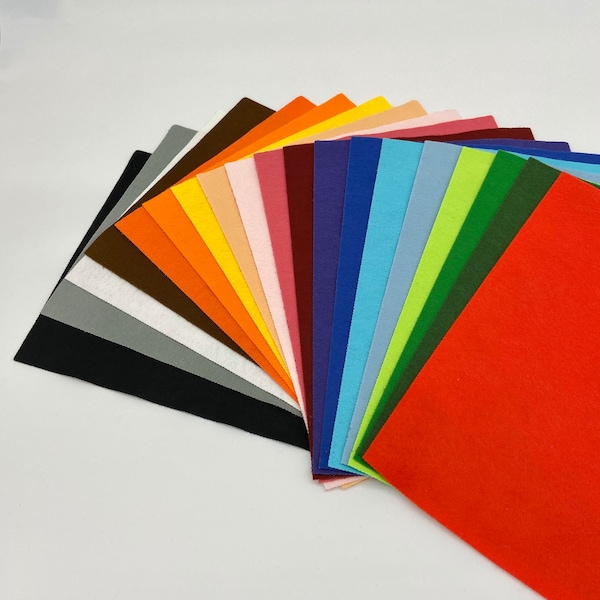 Felt Made in UK - A4 Size Craft Felt - Recycled Felt - Various Colours - Felt Sheets - Kids Craft - Price per Sheet